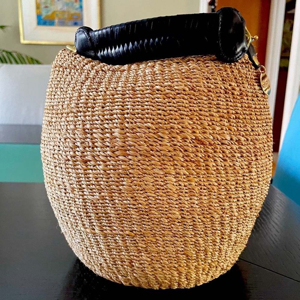 Clare V. Straw basket bag, never used